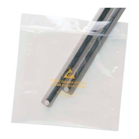 Desco Industries Desco Reclosable Anti Static Bags, 8inW x 10inL, 3.5 Mil, 100/Pack 13882